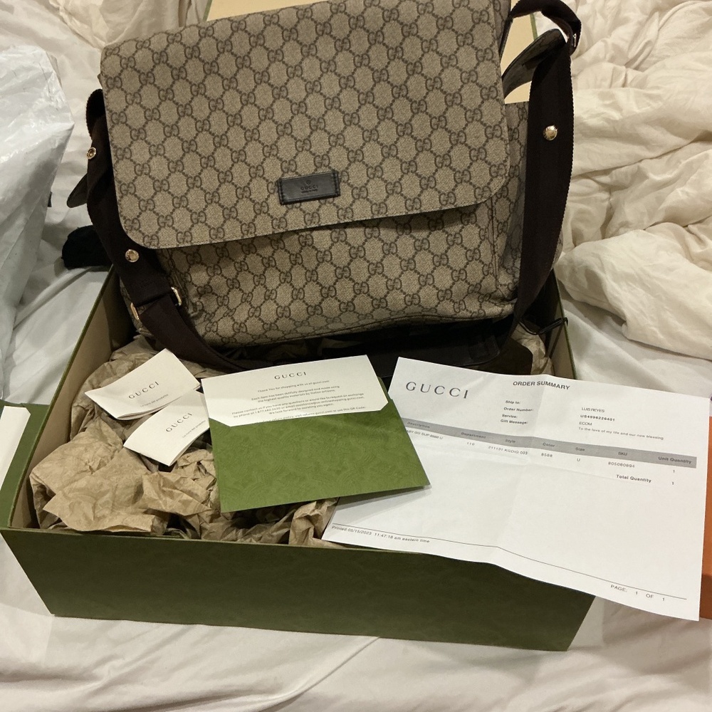 Authentic Gucci diaper bag